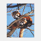 rote Pandas Fleecedecke (Vorderseite)