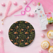 Rote Pandas im Wald in Schwarz Pappteller (Party)