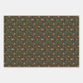 Rote Pandas im Waldschwarz Geschenkpapier Set (Vorderseite)