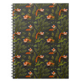 Rote Pandas im Waldschwarz Notizblock (Vorderseite)