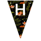 Rote Pandas im Waldschwarz Wimpelkette (Zweite Fahne)