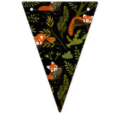 Rote Pandas im Waldschwarz Wimpelkette (Erste Fahne)