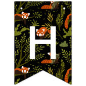 Rote Pandas im Waldschwarz Wimpelkette (Zweite Fahne)