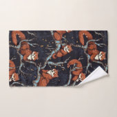 Rote Pandas in Bäumen Badhandtuch Set (Handtuch)