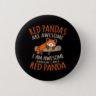 Rote Pandas sind Phantastische Niedliche Panda für Button