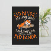 Rote Pandas sind Phantastische Niedliche Panda für Dankeskarte (Stehend Vorderseite)