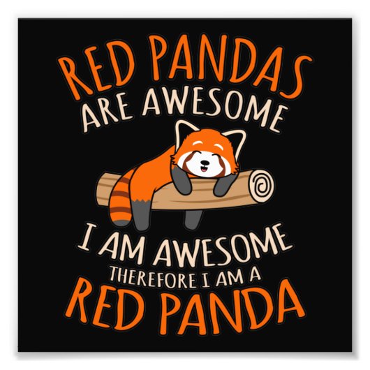 Rote Pandas sind Phantastische Niedliche Panda für Fotodruck (Vorne)