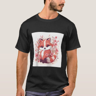 Rote Pandas und Kirschblüten St. Trend T-Shirt