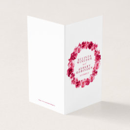 Rote Pansy Art Hochzeit Details Zeitplan