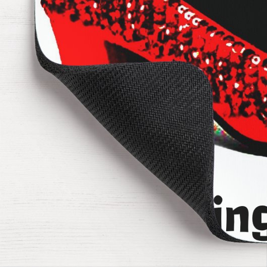 rote Pantoffel, Bling Bling Mousepad (Ecke)