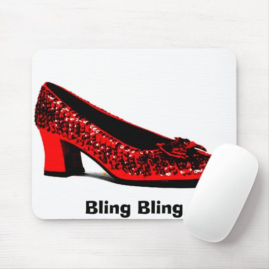 rote Pantoffel, Bling Bling Mousepad (Mit Mouse)