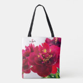 Rote Päonie Tasche (Rückseite)
