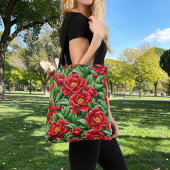 Rote Päonien-Tasche Tasche