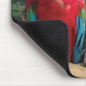 Rote Papageien Mousepad (Ecke)