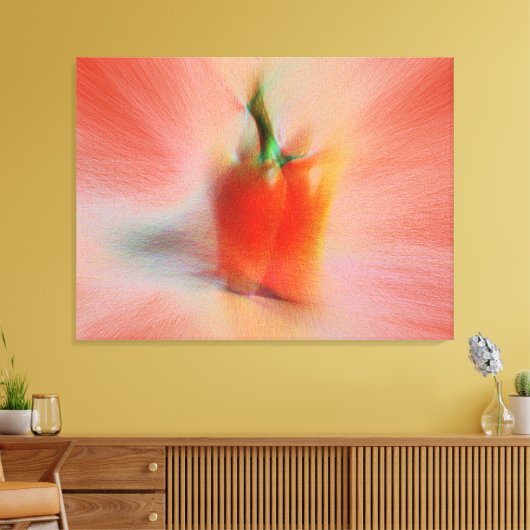 Rote Paprika, Anpassbares abstraktes Lebensmittelt Leinwanddruck (Insitu (Wohnzimmer))