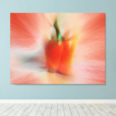 Rote Paprika, Anpassbares abstraktes Lebensmittelt Leinwanddruck (Insitu (Holzboden))