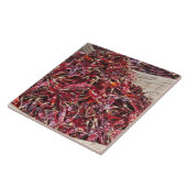Rote Paprika auf dem lokalen Gemüsemarkt Fliese (Seite)