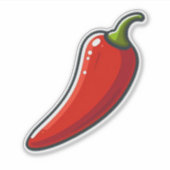 Rote Paprika-Aufkleber Aufkleber (Vorderseite)