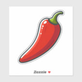 Rote Paprika-Aufkleber Aufkleber (Blatt)