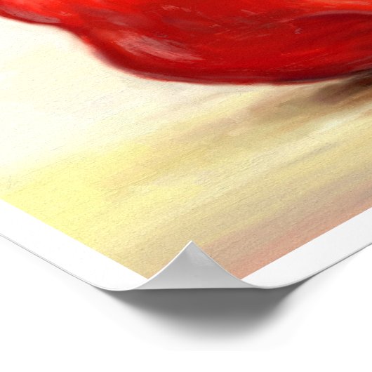 Rote Paprika-Gemüsesorte, Oliventresterfarbe Poster (Ecke)
