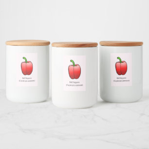 Rote Paprika Lebensmitteletikett