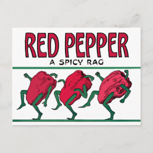 Rote Paprika-Rag Postkarte