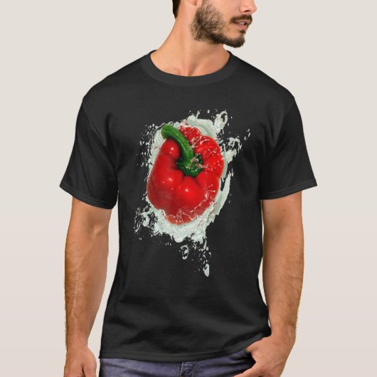 Rote Paprika Spritzer T-Shirt (Vorderseite)