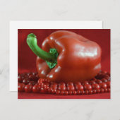 Rote Paprika und Perlen_2 Postkarte (Vorne/Hinten)