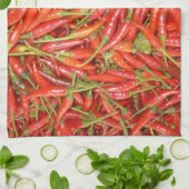 rote Paprikas Geschirrtuch (Gefaltet)