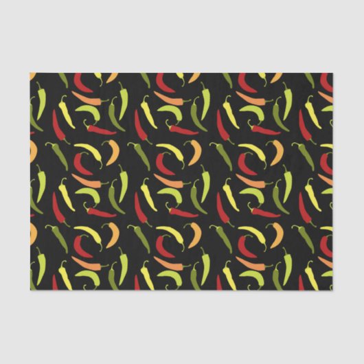 Rote Paprikaschoten Cinco de Mayo Mexiko Warme Küc Seidenpapier (Vorderseite)