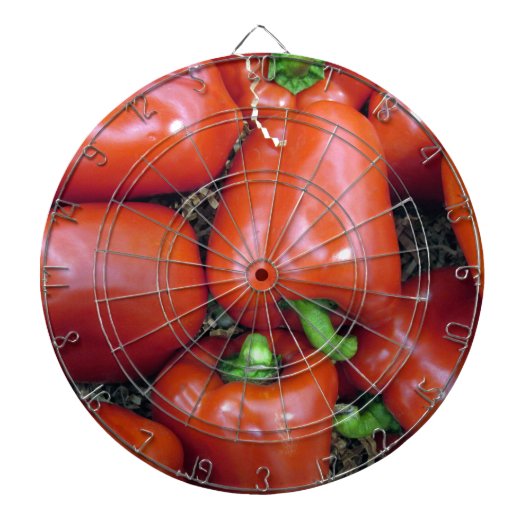 Rote Paprikaschoten Dartscheibe (vorne)