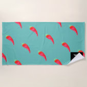 Rote Paprikaschoten der Wasserfarbe Strandtuch (Vorderseite)