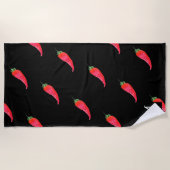 Rote Paprikaschoten der Wasserfarbe Strandtuch (Vorderseite)