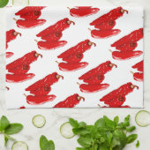 rote Paprikaschoten Geschirrtuch (Gefaltet)