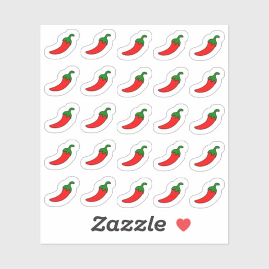 Rote Paprikaschoten Gewürzbuch Bewertung dekorativ Aufkleber (Blatt)