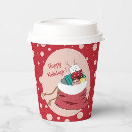 Rote Paprikaschoten Pink Polka dots Eisbärenkuppe Pappbecher