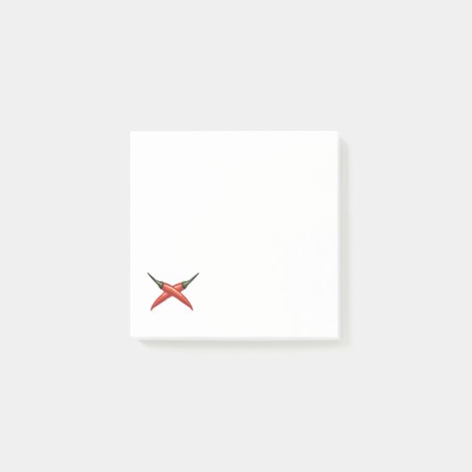 Rote Paprikaschoten Post-it Klebezettel (Vorderseite)