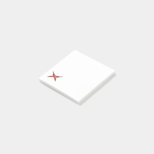 Rote Paprikaschoten Post-it Klebezettel (angewinkelt)