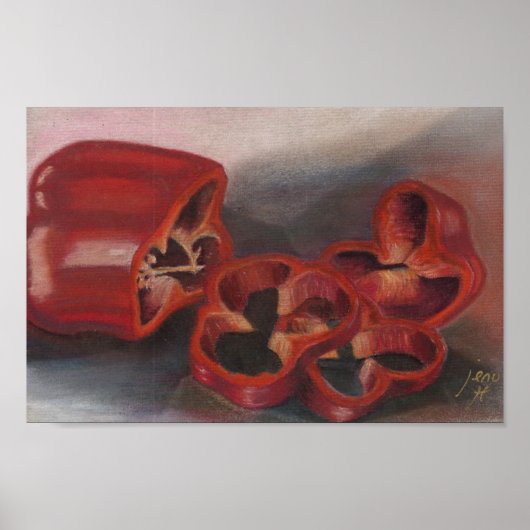 Rote Paprikaschoten Poster (Vorne)
