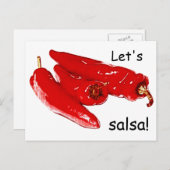Rote Paprikaschoten salsa Postkarte (Vorne/Hinten)