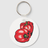 rote Paprikaschoten Schlüsselanhänger (Vorderseite)