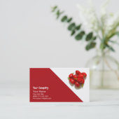 Rote Paprikaschoten Visitenkarte (Stehend Vorderseite)