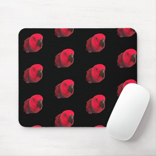 ROTE PARROS MOUSEPAD Black (Mit Mouse)