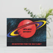 Rote Party Einladung (Stehend Vorderseite)