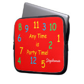 Rote Party-Zeit-Laptop-Computer Hülse Laptopschutzhülle (Vorderseite Links)