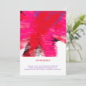 Rote Passion Einladungen Linear (Stehend Vorderseite)