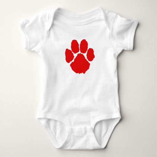 Rote Paw Baby Strampler (Vorderseite)