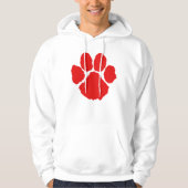 Rote Paw Hoodie (Vorderseite)