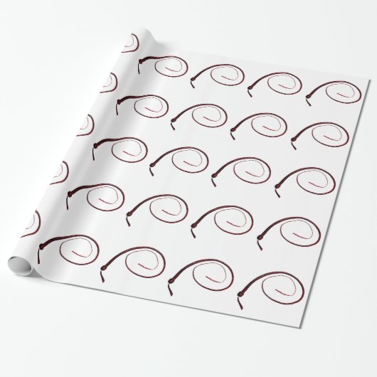 ROTE PEITSCHE GESCHENKPAPIER (Ungerollt)