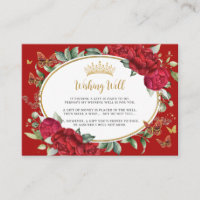 Rote Peonies Blume Butterfets Quinceañera